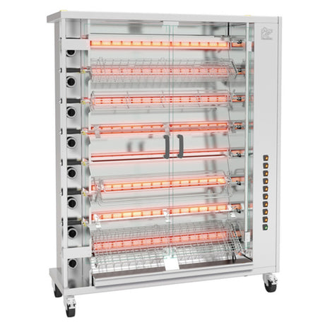 Rotisol FF1425-8G-SS_LP FauxFlame™ Rotisserie Oven Gas Floor Model