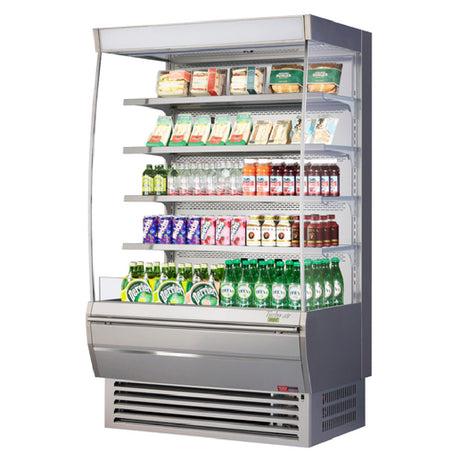 Turbo Air TOM-48DXS-N Extra Deep Vertical Open Display Merchandiser 23.2 Cu. Ft. Capacity