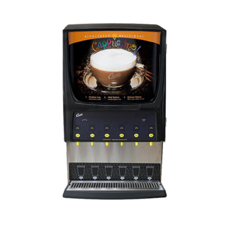 Curtis PCGT6 G3 Primo Cappuccino™ Machine 6 Station Dispenser (2) 3 Lb & (1) 10 Lb Hoppers