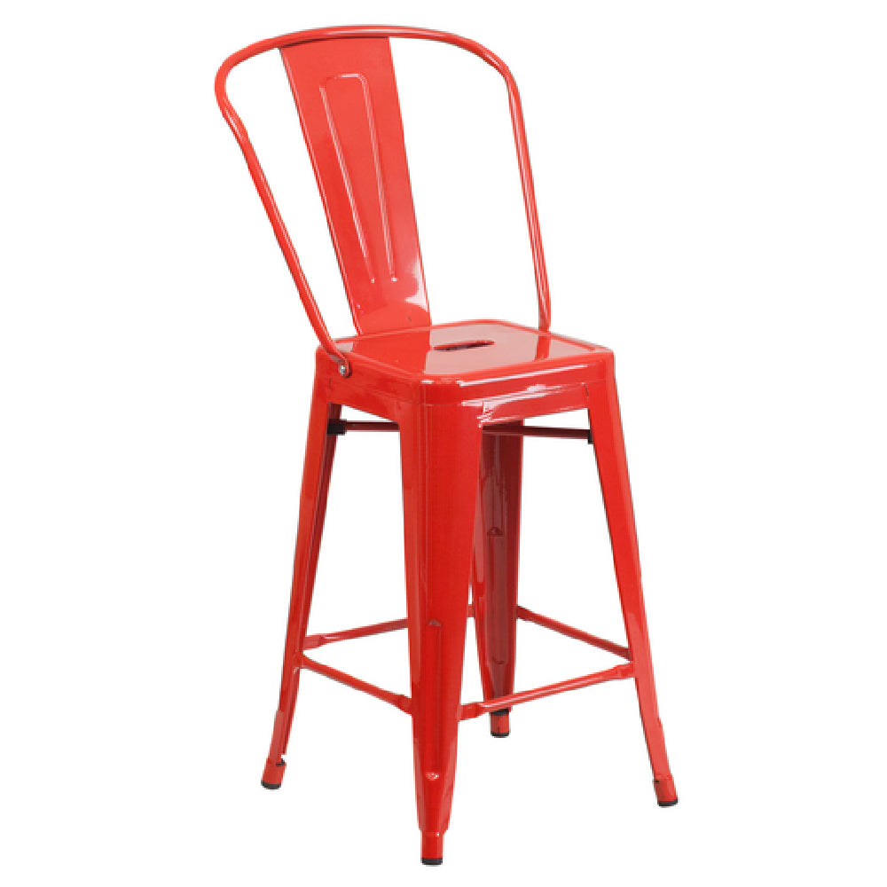 Flash Furniture CH-31320-24GB-RED-GG Bar Stool 500 Lb. Weight Capacity Counter Height