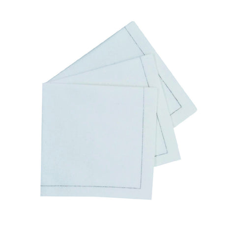 PacknWood 8NPSVC40WH - Cocktail Cotton Napkin, 15.75" X 15.75", Square