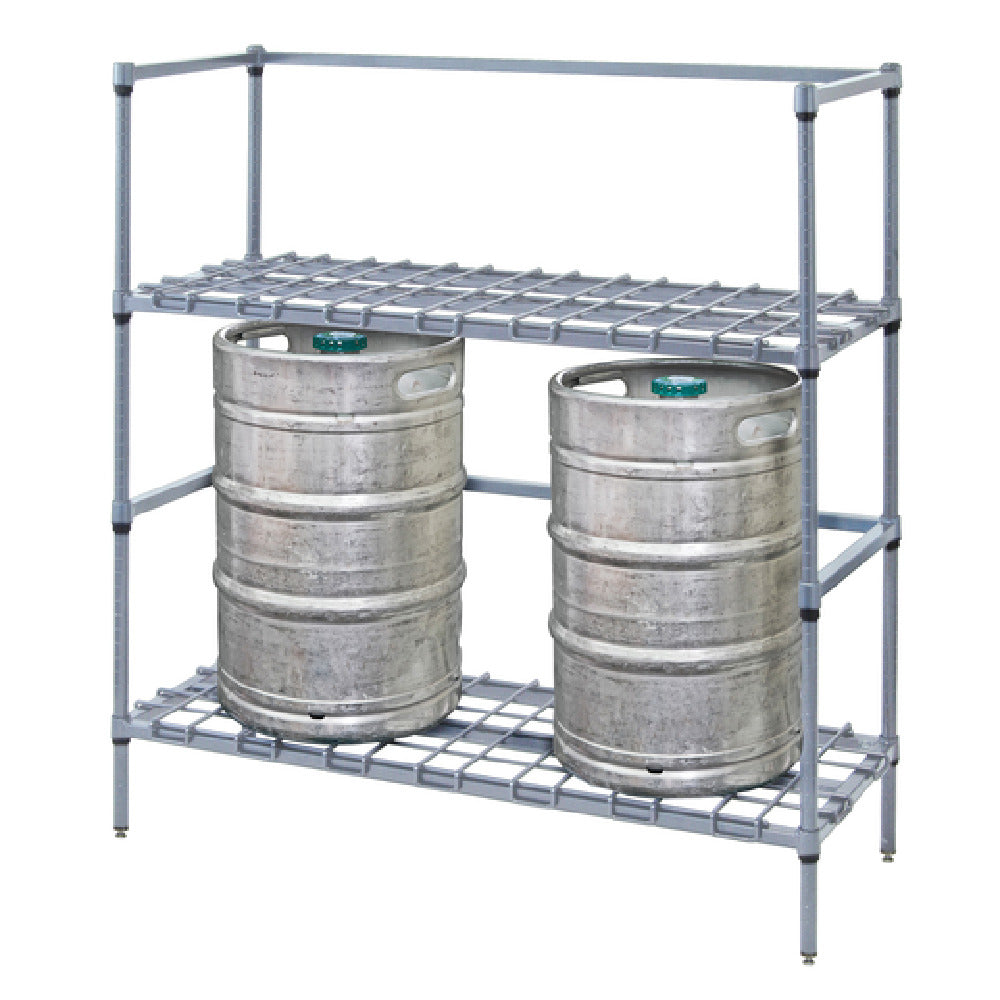 Quantum 183654DGY Tank & Beverage Container Dunnage Rack Wire Two-tier