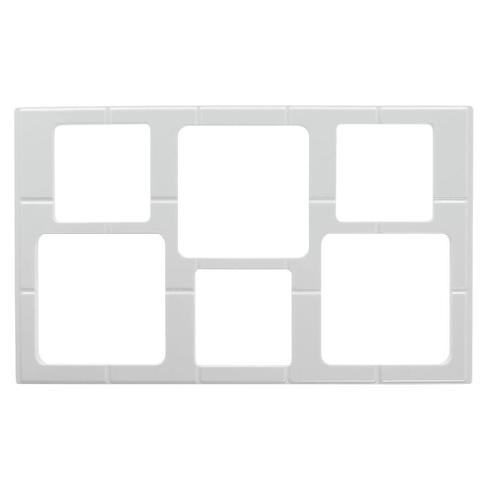 Hubert 47428 - Cold Tile, 6-compartment, Holds (3) Garnish Bowls (#55972,39441,80599,68857,17116,27629) & (3) Garnish Bowls (#58910,12778,12682,97102,91089,89498)
