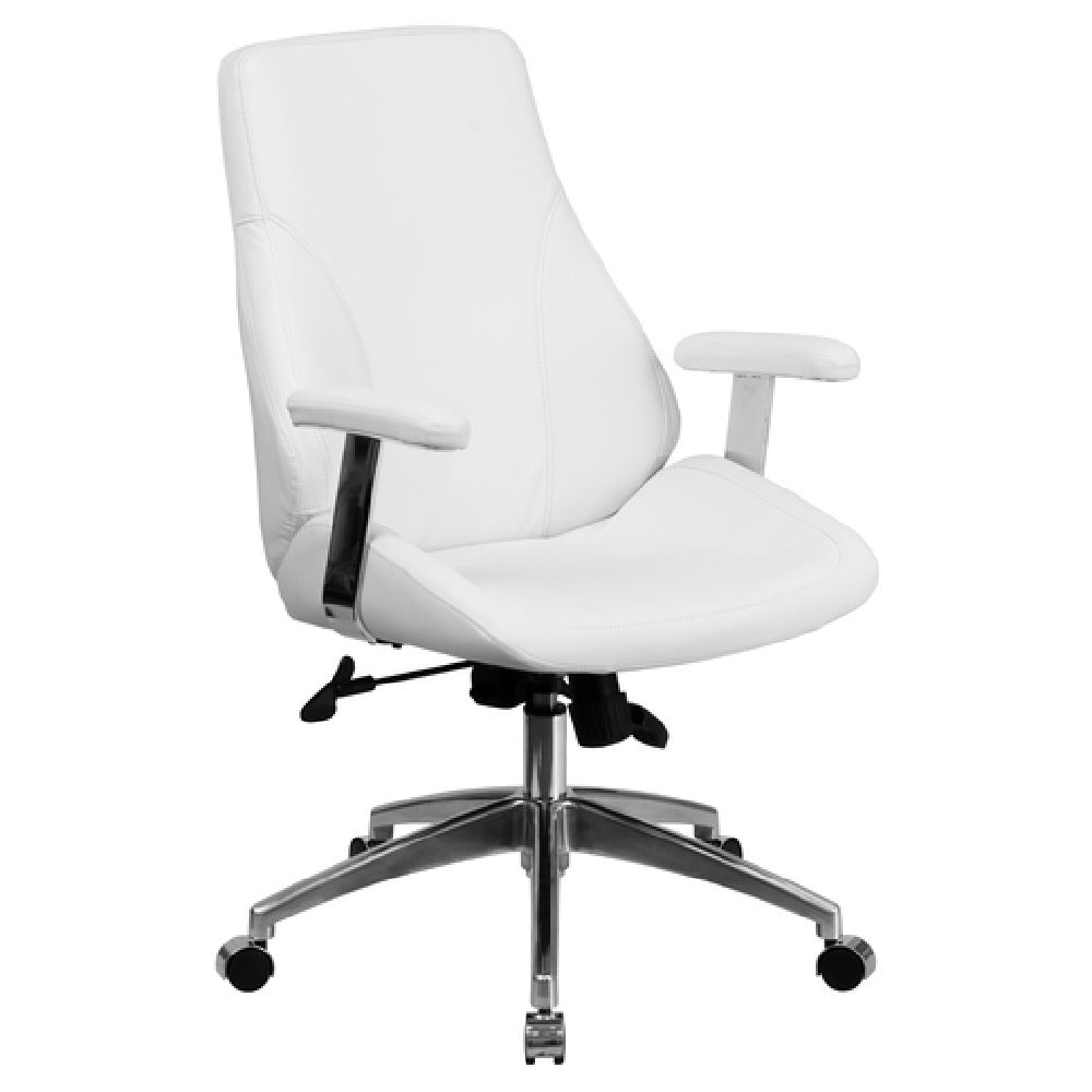 Flash Furniture BT-90068M-WH-GG Executive Swivel Office Chair 40-1/2" To 44-1/4" Adjustable Height