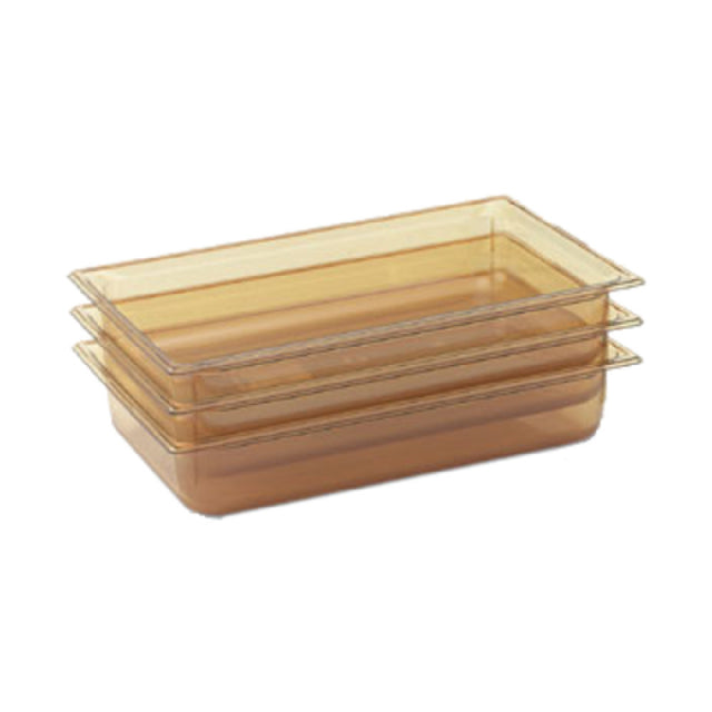 Vollrath 9002410 Super Pan® 1/1 GN Food Pan 2-1/2" Deep High-temp Amber Plastic