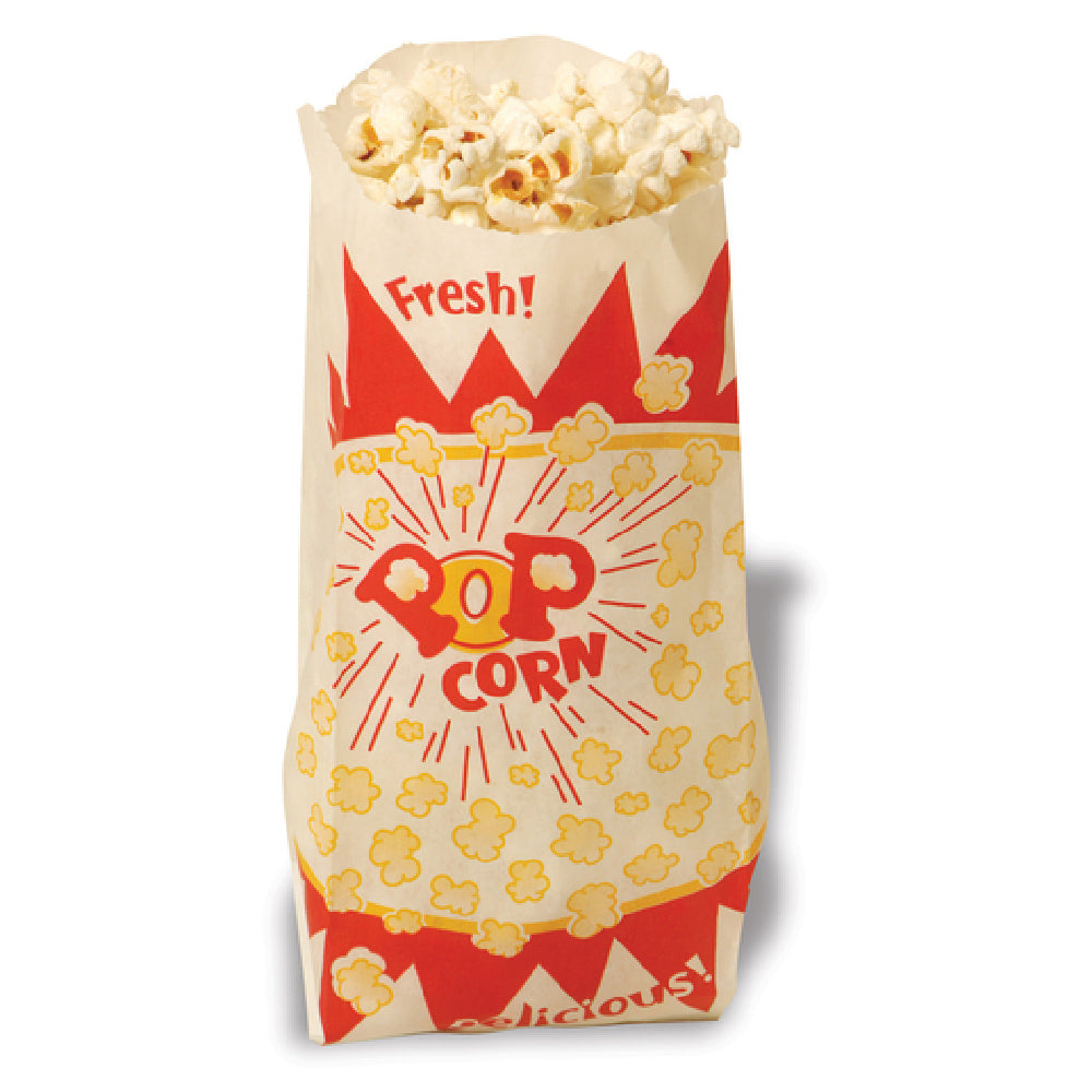 Winco 41001 Benchmark Popcorn Paper Bag 1 Oz. 3-1/2"W X 2"D X 8"H