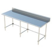 Sapphire Manufacturing SMTOB-2496S Work Table 96"W X 24"D 18/400 Stainless Steel Reinforced Top