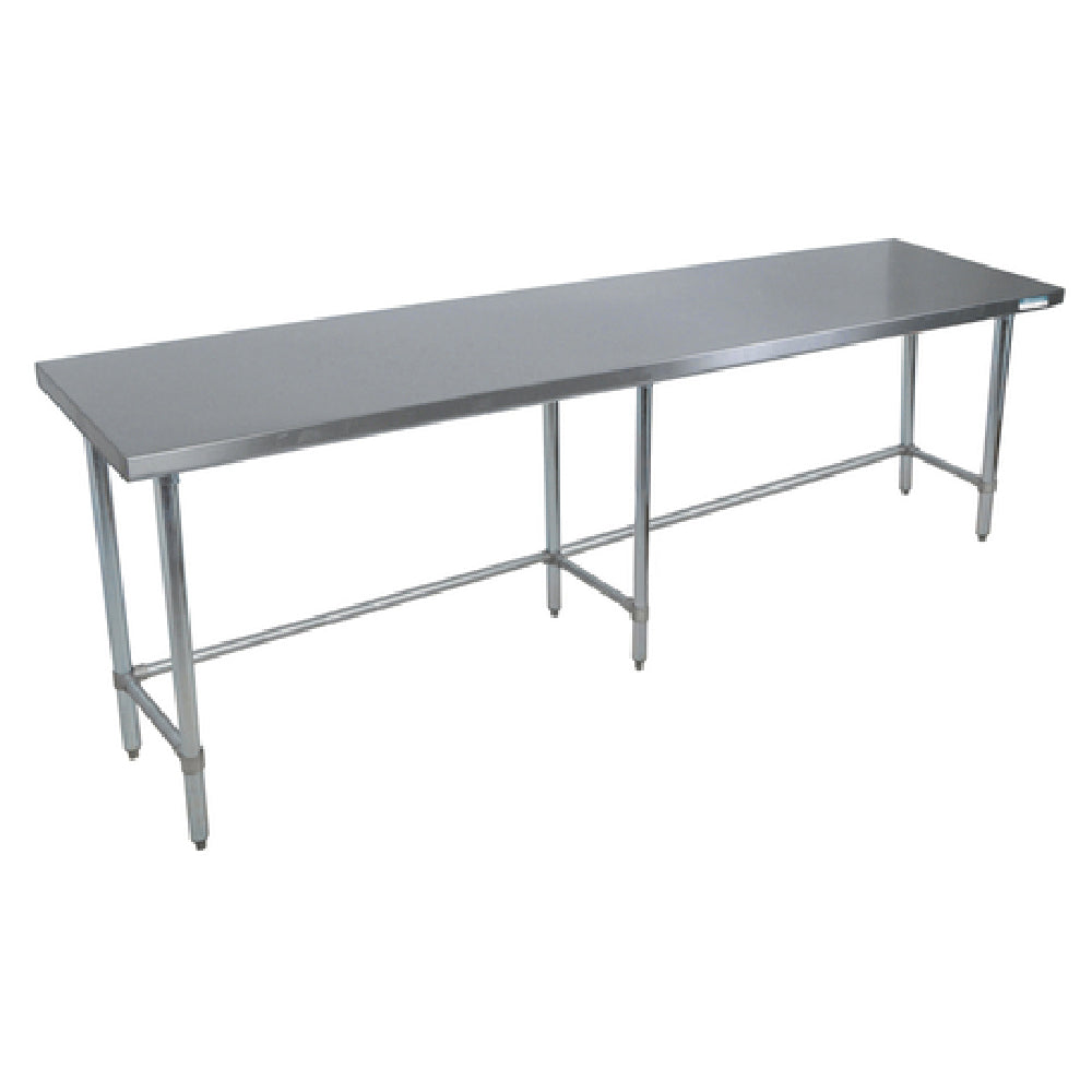 BK Resources QVTOB-9624 Work Table 96"W X 24"D X 34-3/4"H Overall Size 14/304 Stainless Steel Flat Top