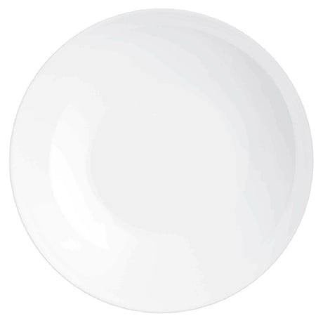 Arc Cardinal P0447 Arcoroc Evolutions White Deep Coupe Plate (D:10.13'') Fluorosilicate Opal Glass