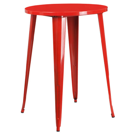 Flash Furniture CH-51090-40-RED-GG Table 30" Dia. X 41"H Bar Height