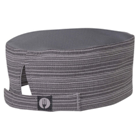 Chef Works HB003-DGY-0 Brooklyn Beanie Contrast Cool Vent™ Top Adjustable Velcro® Closure