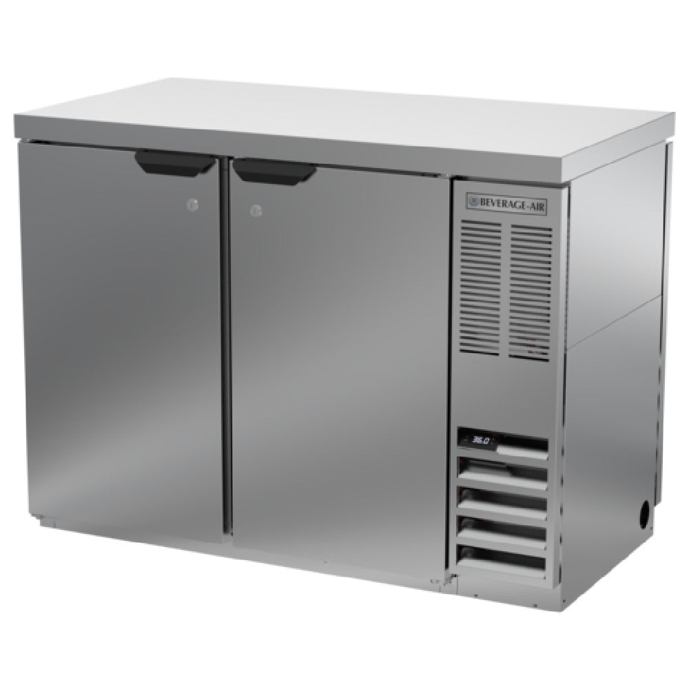 Beverage Air BB48HC-1-F-PT-S-27 Refrigerated Pass-Thru Back Bar Open Food Rated Refrigerator