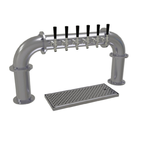 Glastender PP-6-SS Pipe Pass-Thru Draft Dispensing Tower Countertop (6) Stainless Steel Faucets (handles Not Included)