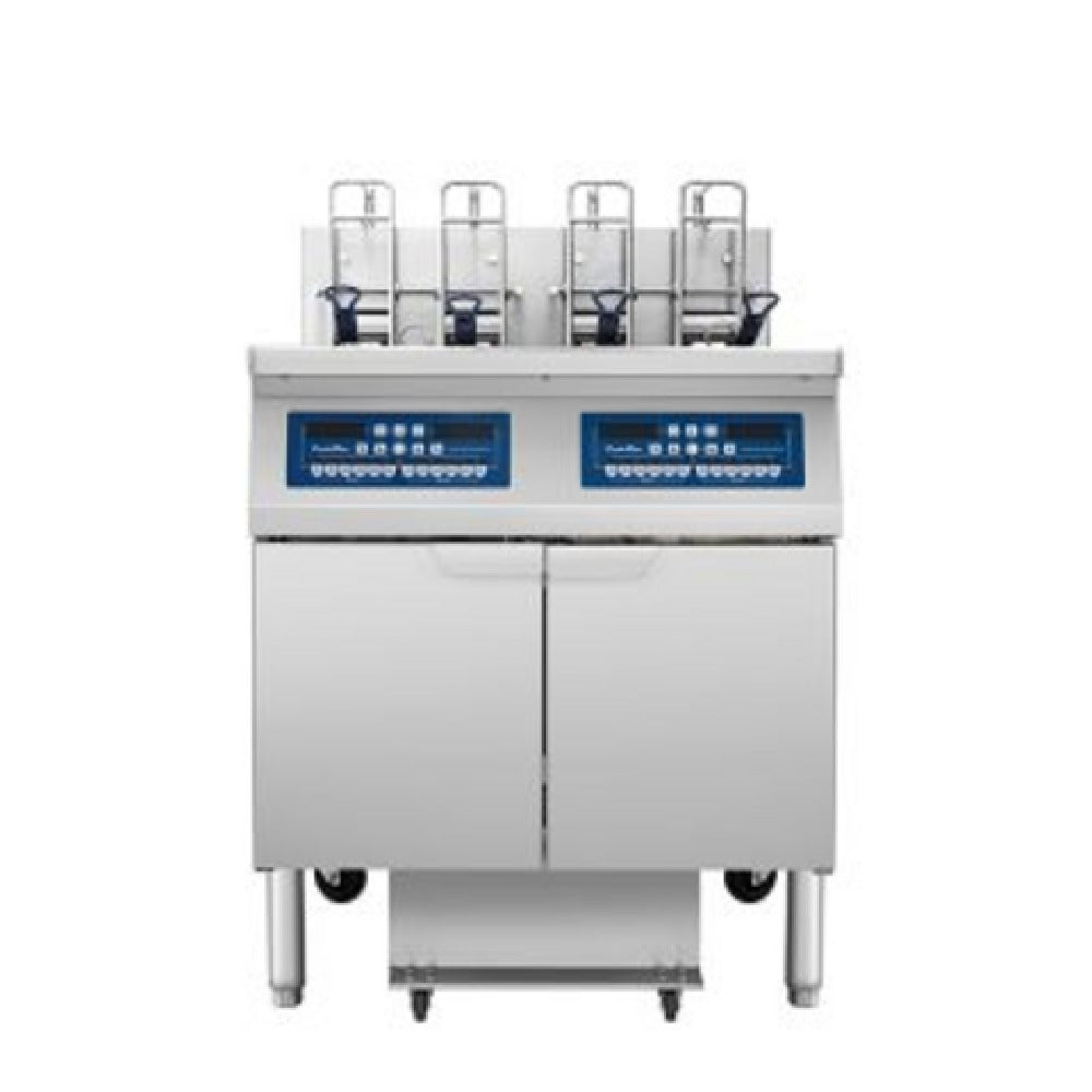 Atosa USA, Inc. AEFF-50-2TB - Double Vat Electric Fryer With Auto Lift System, Left Full Vat/right Split Vat