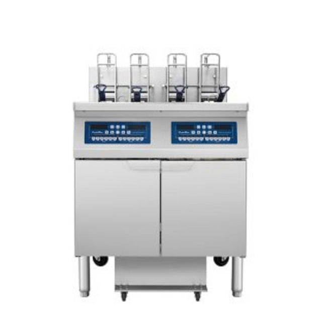 Atosa USA, Inc. AEFF-50-2TB - Double Vat Electric Fryer With Auto Lift System, Left Full Vat/right Split Vat