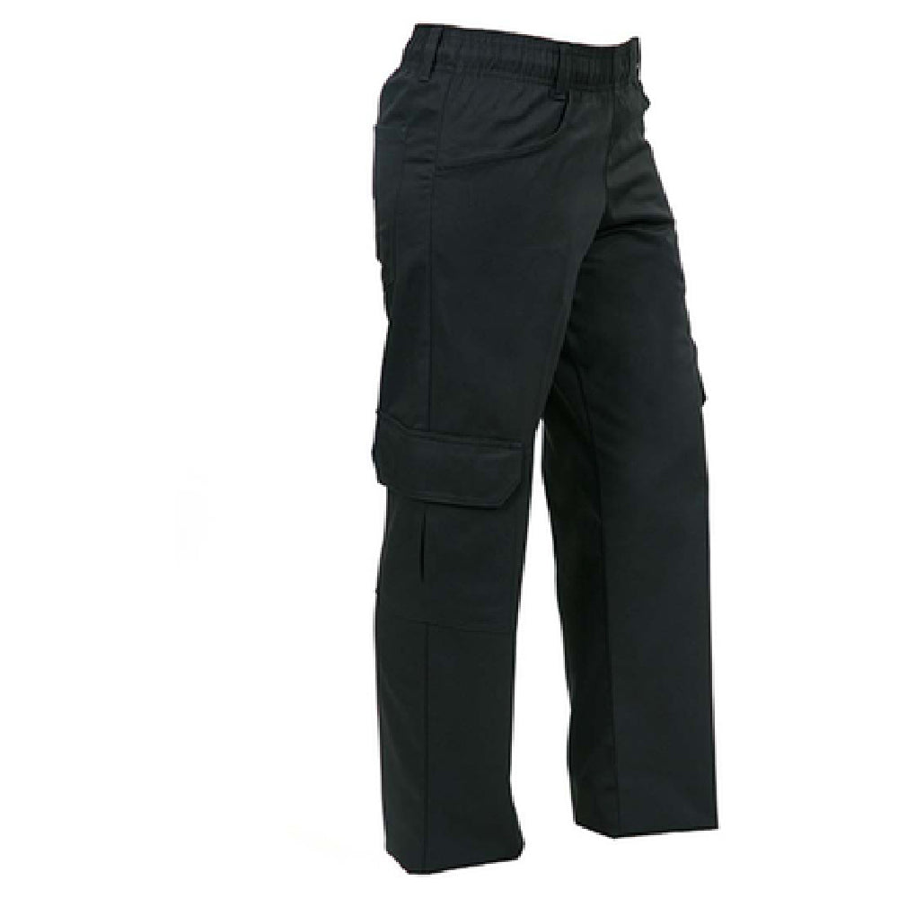 Mercer Culinary M61100BKXS Genesis Women's Cargo Pants Elastic Waist Belt Loops