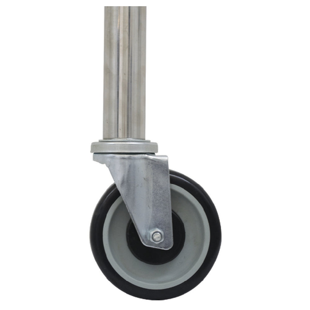 Advance Tabco TA-25S-4-X Special Value Casters 5" Diameter Set Of 4 (2 With Brakes) With Stainless Steel Legs For Standard Working Height Of 35-1/2"