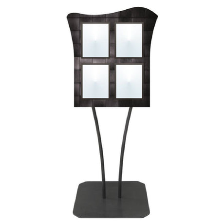 Hubert 69719 - Menu Board, 4-pocket, Floor Stand