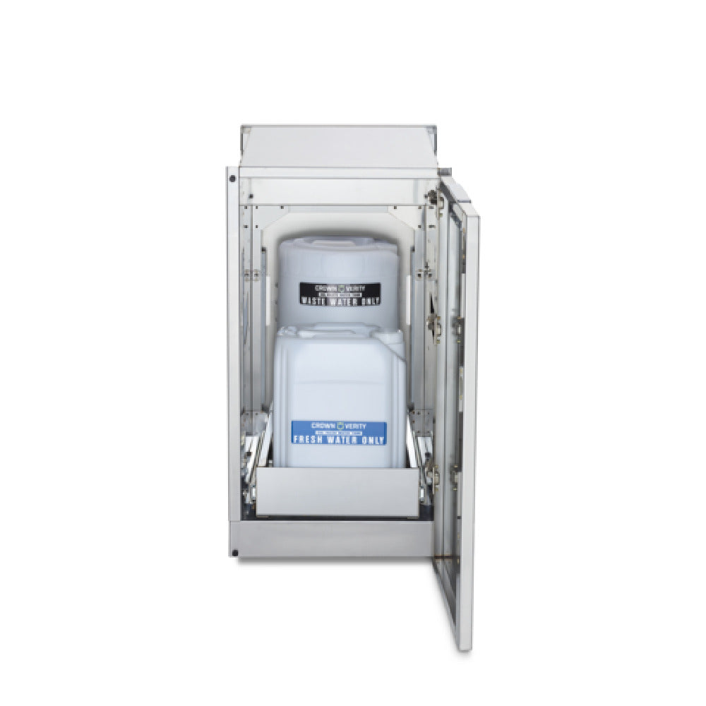 Crown Verity ICM-WBS Cabinet Module Sink Water Storage Includes Water Pump Clean And Refuse Bins