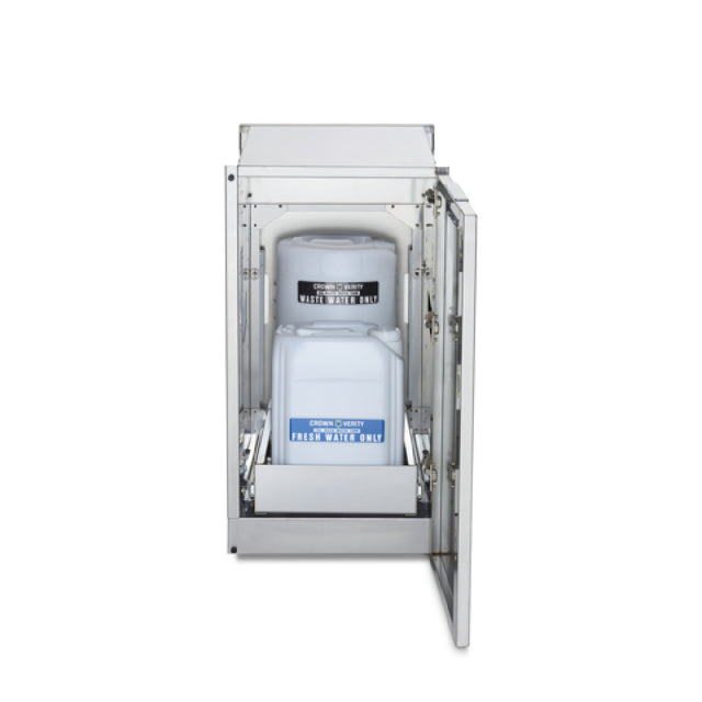 Crown Verity ICM-WBS Cabinet Module Sink Water Storage Includes Water Pump Clean And Refuse Bins