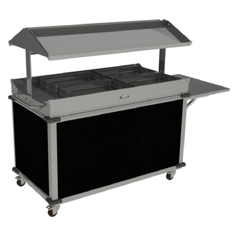 Cadco CBC-GG-B4-L6 MobileServ® Standard Grab & Go Merchandising Cart 2-sided Grab & Go Shelf On Top