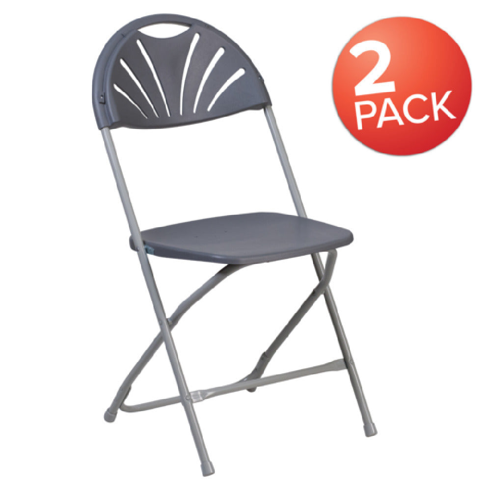 Flash Furniture 2-LE-L-4-CH-GG Hercules Series Folding Chair 650 Lb. Weight Capacity