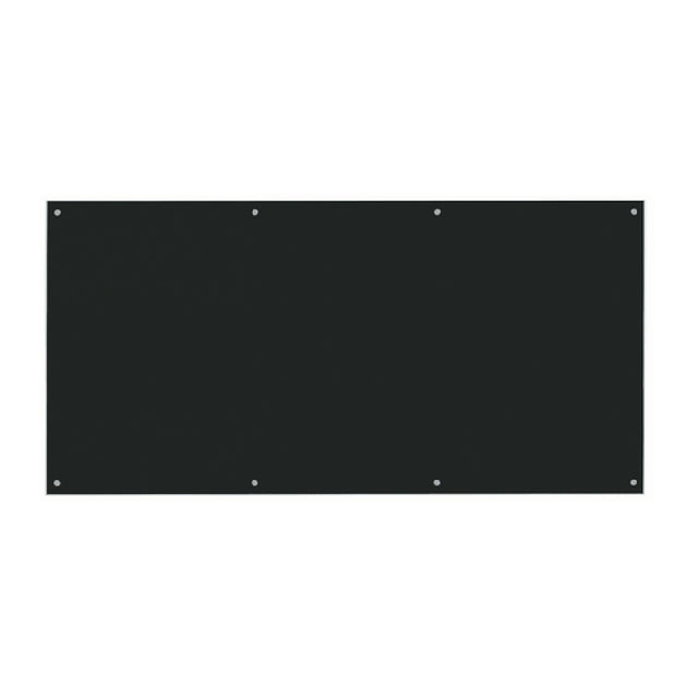 Aarco 6BKGB4896NT Glass Markerboard 48" X 96" Includes Classic Satin Finish Mounting Stand-offs