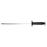 Mercer Culinary M14512 Mercer Cutlery German Traditional Steel Sharpening 12" Black Polypropylene Handle With Ring