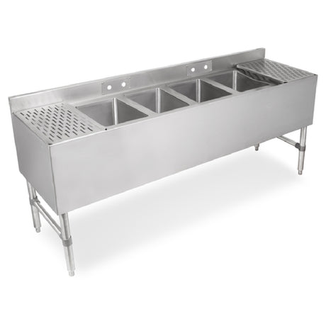 John Boos UBS4-2196-2D24-X Underbar Sink Unit 4-compartment 96"W X 21"D X 32-1/2"H Overall Size