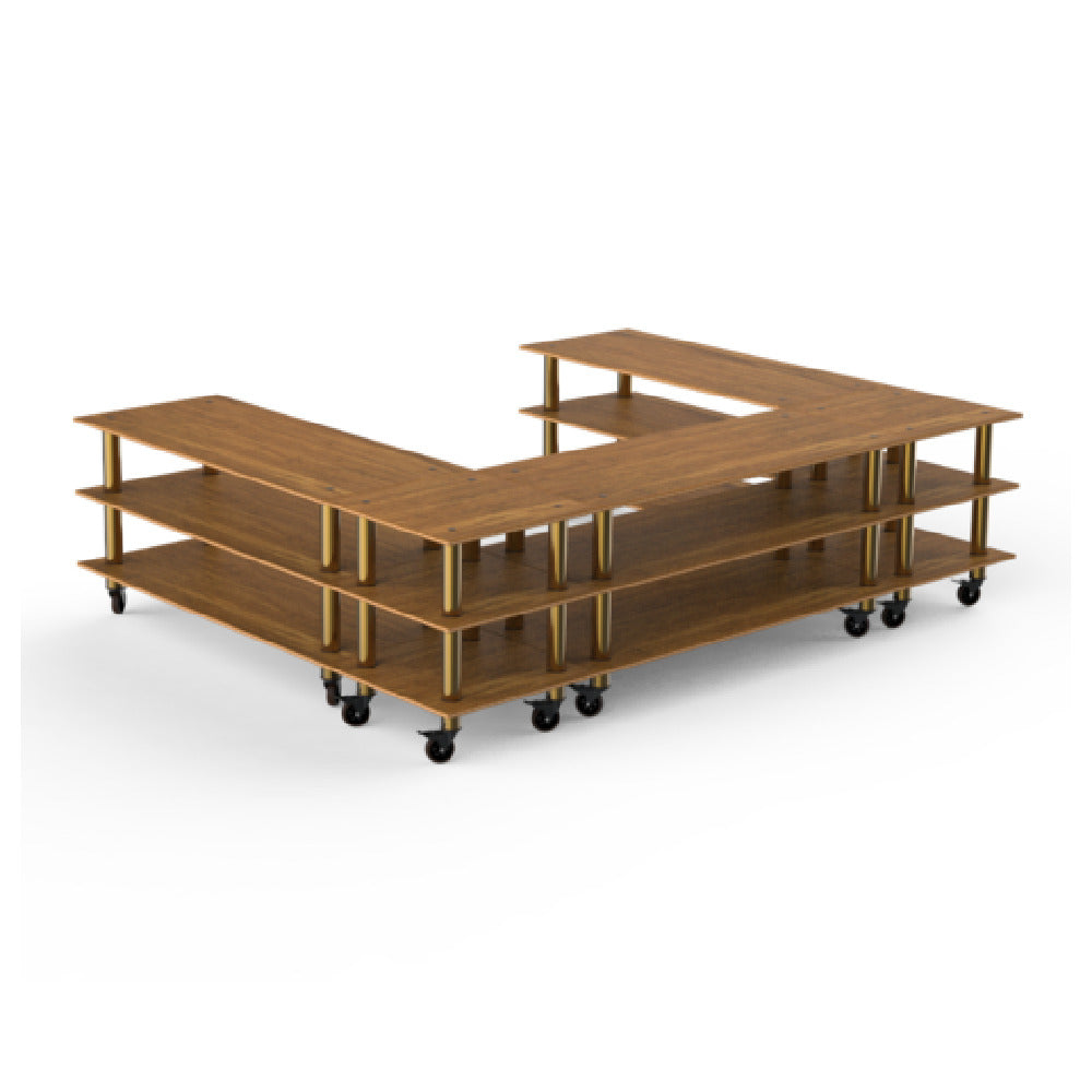 Steelite MGCMLA09BBXW - Triple Buffet Station, 130.0" X 100.5" X 35.0", Modular