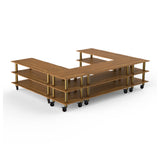 Steelite MGCMLA09BBXW - Triple Buffet Station, 130.0" X 100.5" X 35.0", Modular