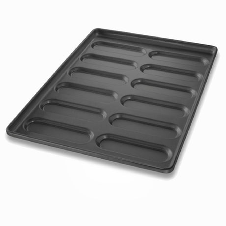 Chicago Metallic 41058 Hoagie Roll Pan 17-3/4" X 25-3/4" X 1-7/16" Overall Makes (12) 7-7/8" X 2-1/2" Rolls