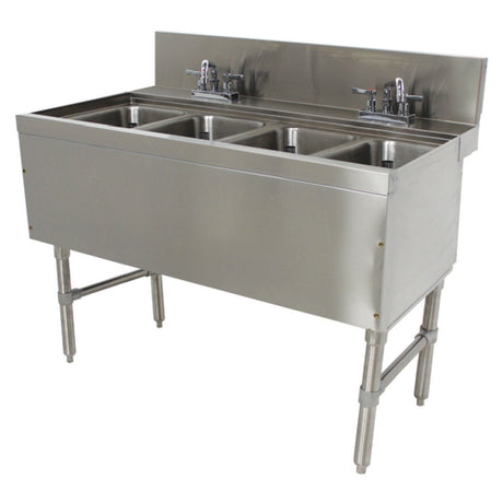 Advance Tabco PRB-24-44C Prestige Underbar Sink Unit 4-compartment 48"W X 25"D X 36"H