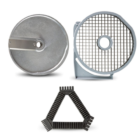 Eurodib 653871 Dito Sama Dicing Kit Dia. 205mm (8mm Aluminum Slicing Pressing Disc 8mm Grid And Grid Cleaning Tool)