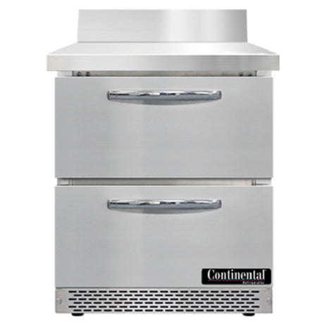 Continental Refrigerator SW27NBS-FB-D Work Top Refrigerator Front Breather 27"W