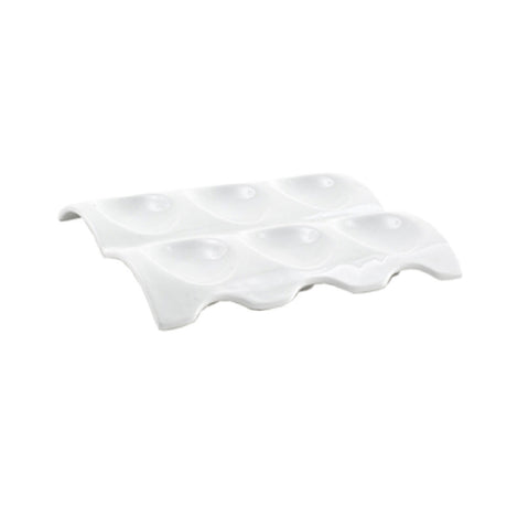 FOH SPT017WHP23 Sampler™ Server 7" X 6-3/4" X 3/4" 6 Compartment