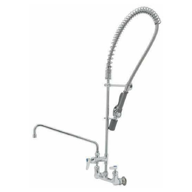 T&S Brass B-0133-14-CRBJ EasyInstall Pre-Rinse Unit 8" Wall Mount Add On Faucet 14" Swivel Nozzle With Stream Regulator (B-0107-J)