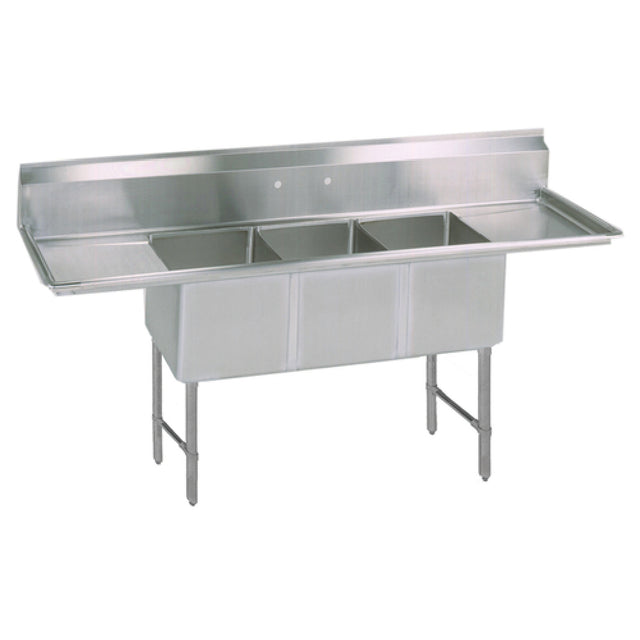 BK Resources BKS-3-1620-12-18TS Sink Three Compartment 84"W X 25-13/16"D X 43-3/4"H Overall Size