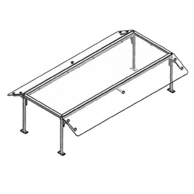 Atlas Metal AT4D-2 Sneeze Guard 33-3/4"L Double Service