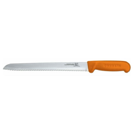 Omcan 12630 (12630) Slicing Knife 8" Narrow Blade Polypropylene Orange Handle