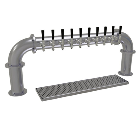 Glastender PP-10-SS Pipe Pass-Thru Draft Dispensing Tower Countertop (10) Stainless Steel Faucets (handles Not Included)