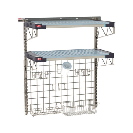 Metro SW-1836S4-45-SINK - SmartWall Life Complete Kit For Sinks, Two-shelf, Type 304 Stainless Steel Components: Wall Track