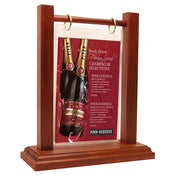 Menu Solutions WFTCT-B Table Tent Holds 5" X 7" Insert Flip Top With Nickel Rings