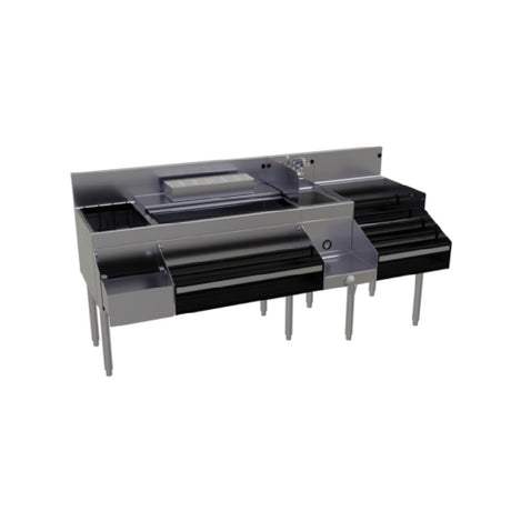 Glastender ALL-66D-CP10 All-In-One Underbar Ice Bin/Cocktail Station Blender Station