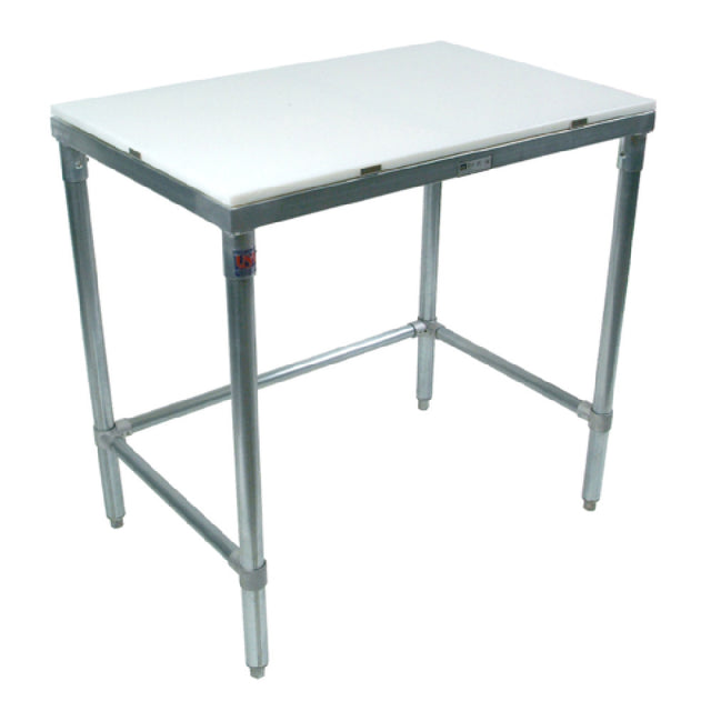 John Boos M006A Cutting Table 108"W X 24"D X 35-3/4"H Overall Size 3/4" Reversible Flat Poly Top