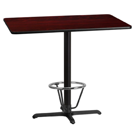 Flash Furniture XU-MAHTB-3048-T2230B-3CFR-GG Table 48"W X 30"D X 43-1/8"H Bar Height