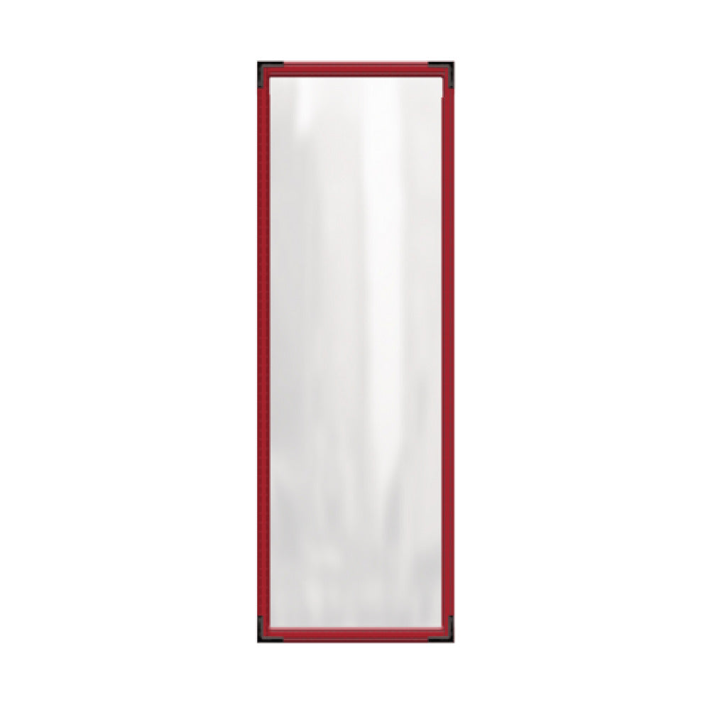 Risch TES 4.25X14 Deluxe Clear Sewn Menu Cover 4-1/4" X 14" Single