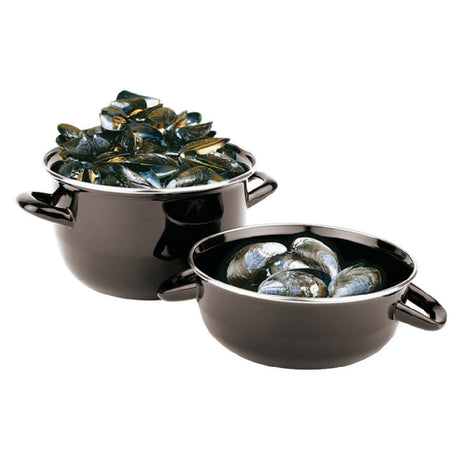 Paderno 42414-15 Mussel Pot Set 3.3 Lb. Includes: 8-5/8" Dia. X 5-1/4"H Base Pot And (1) 8-1/8" Dia. X 3"H Lid/shell Receptacle