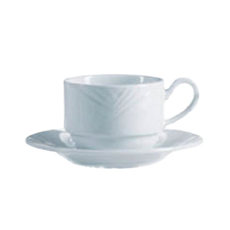 Arc Cardinal S0638 Arcoroc Horizon Stack Cup 8.0 Oz (L:4.5'' X W:3.25'') High Alumina Porcelain