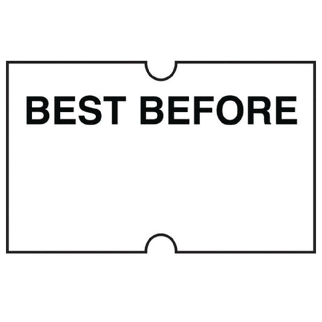 Hubert 68161 - Label, "Best Before", For 1-line Pricing Gun